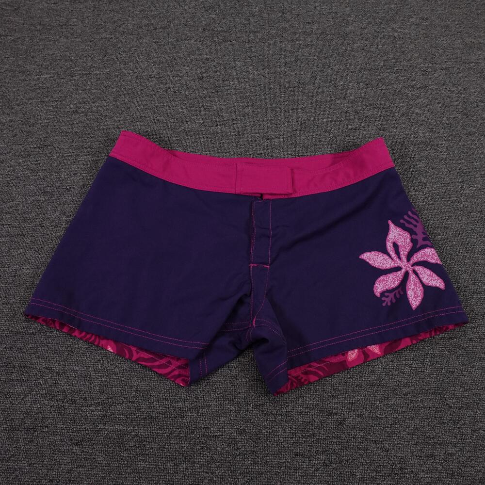 Crazy Shirts Board Shorts Womens Medium Purple Pink Reversible Swim Bottom